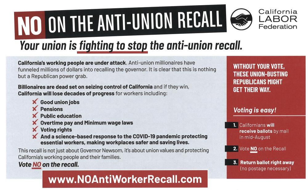 Vote No on the Recall