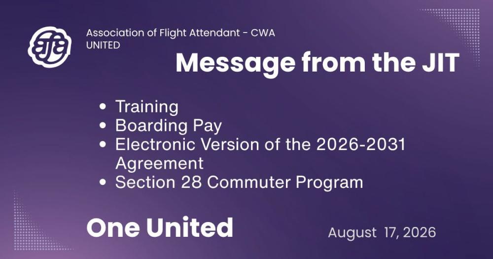 A Message From The JIT - August 17th, 2026 Update